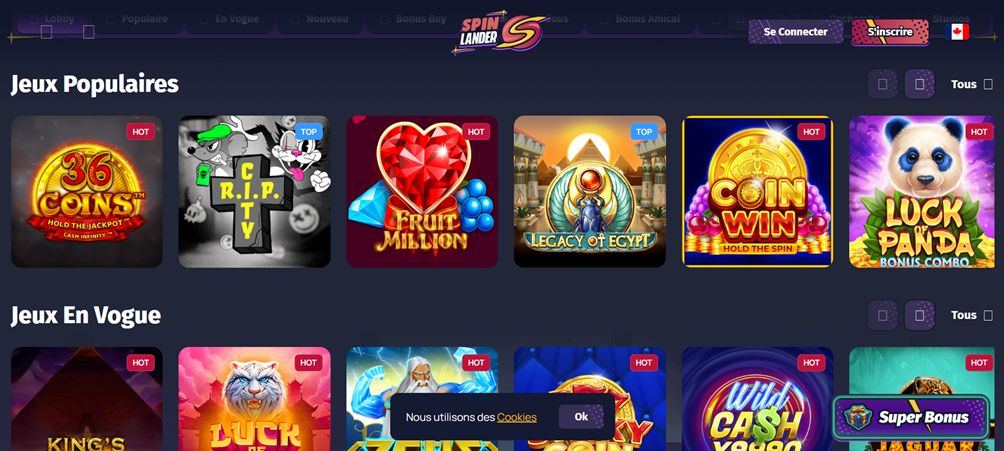 Spinlander casino preview