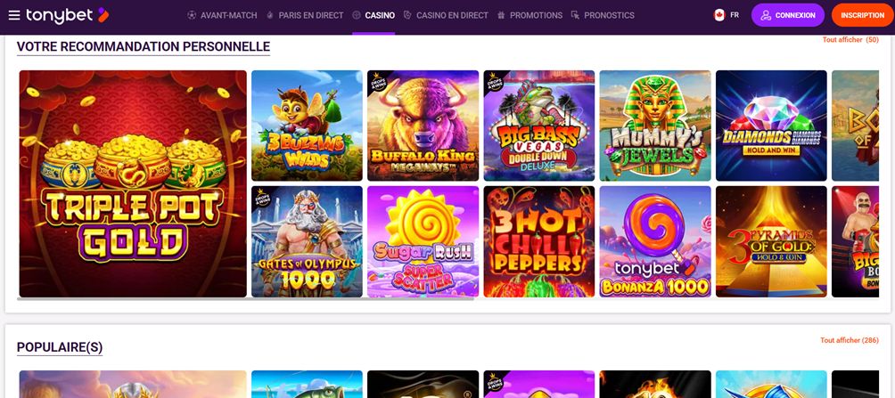 Tonybet casino preview